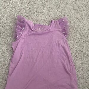 Purple Ruffle Sleeve Top